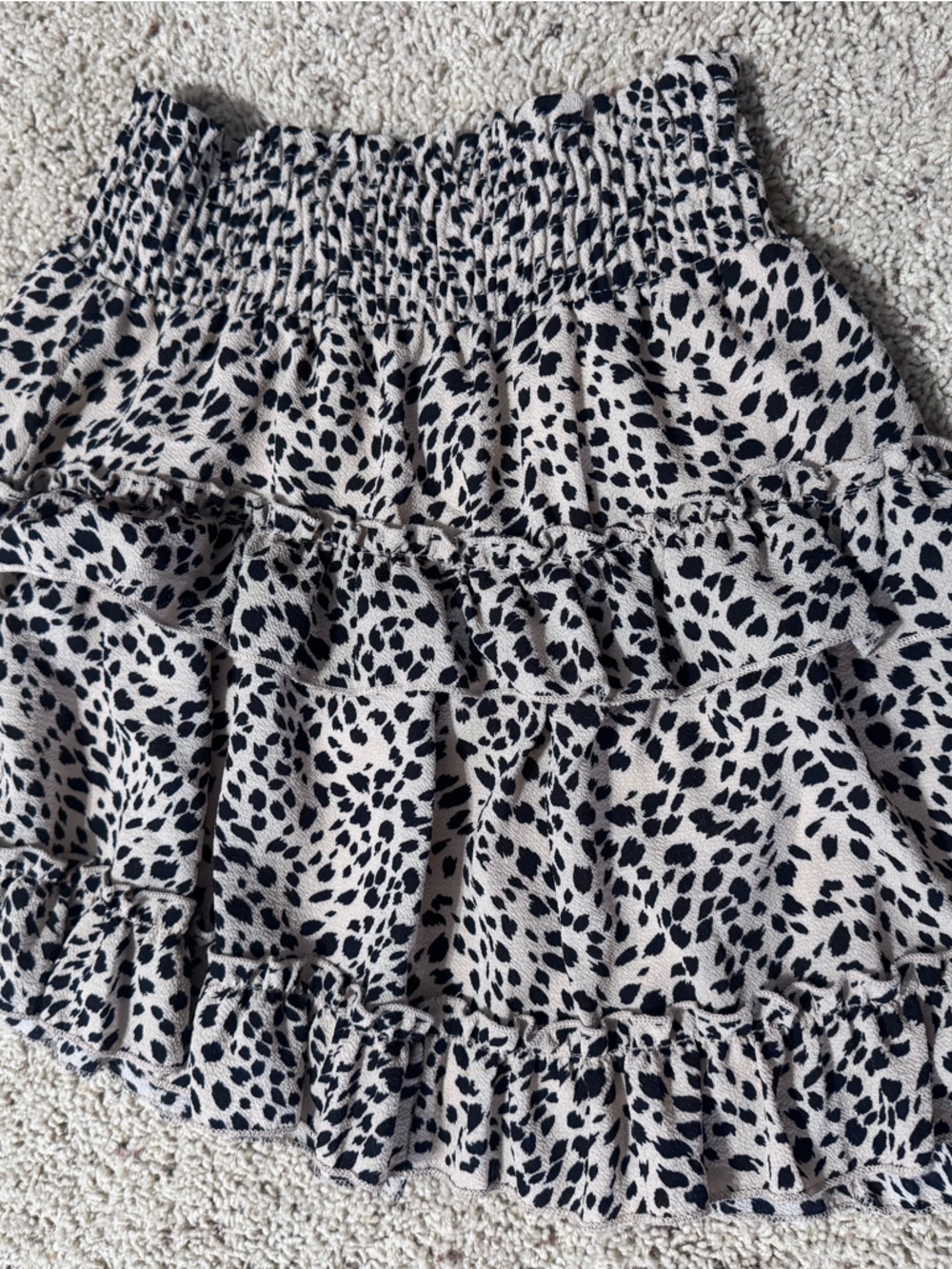 Altar'd State Black and Cream Mini Skirt